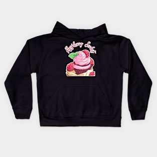 Raspberry Sorbet ice cream -Cartoon Comic style Kids Hoodie